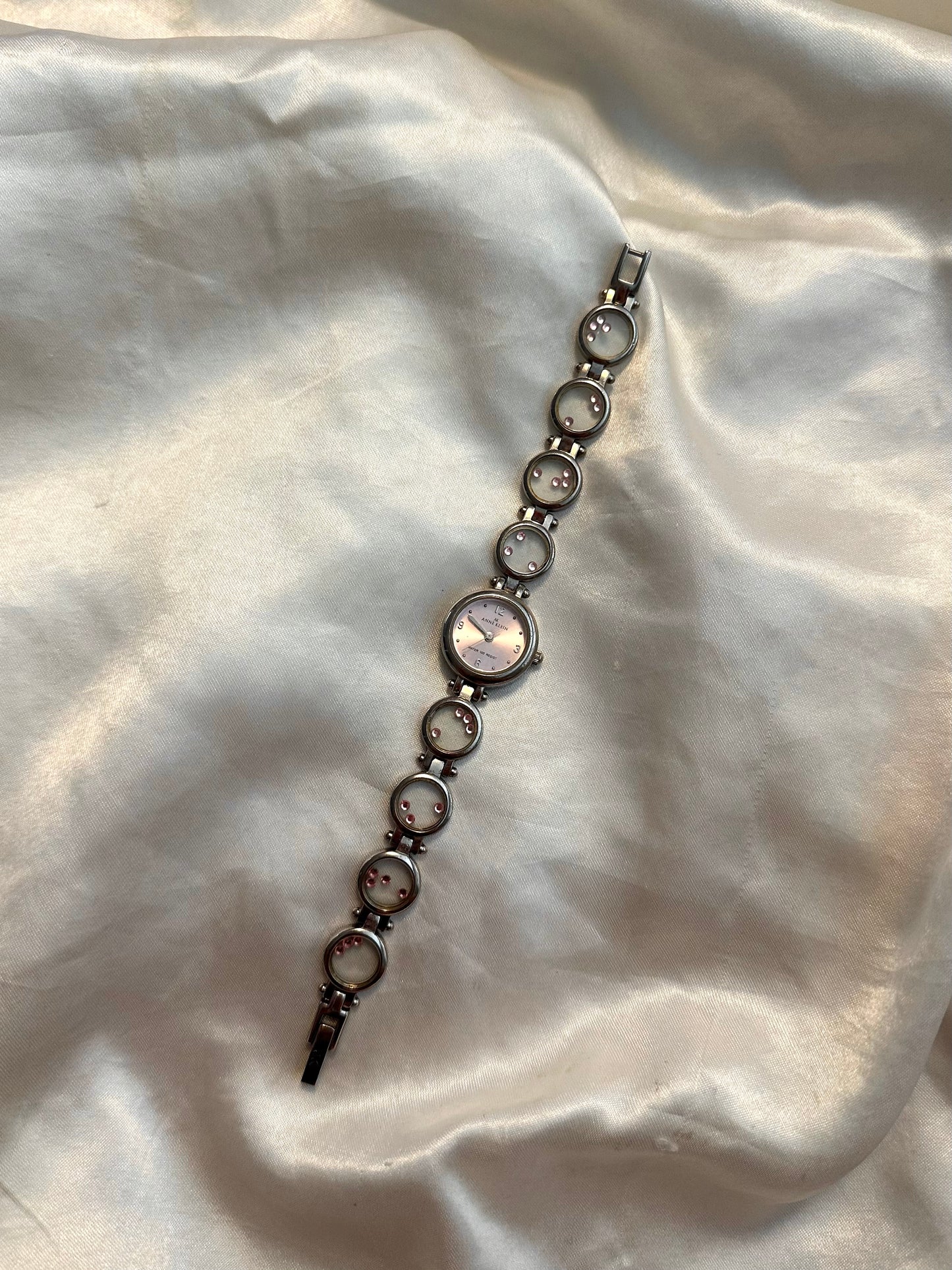 🩷 Anne Klein Pink Rhinestone Watch