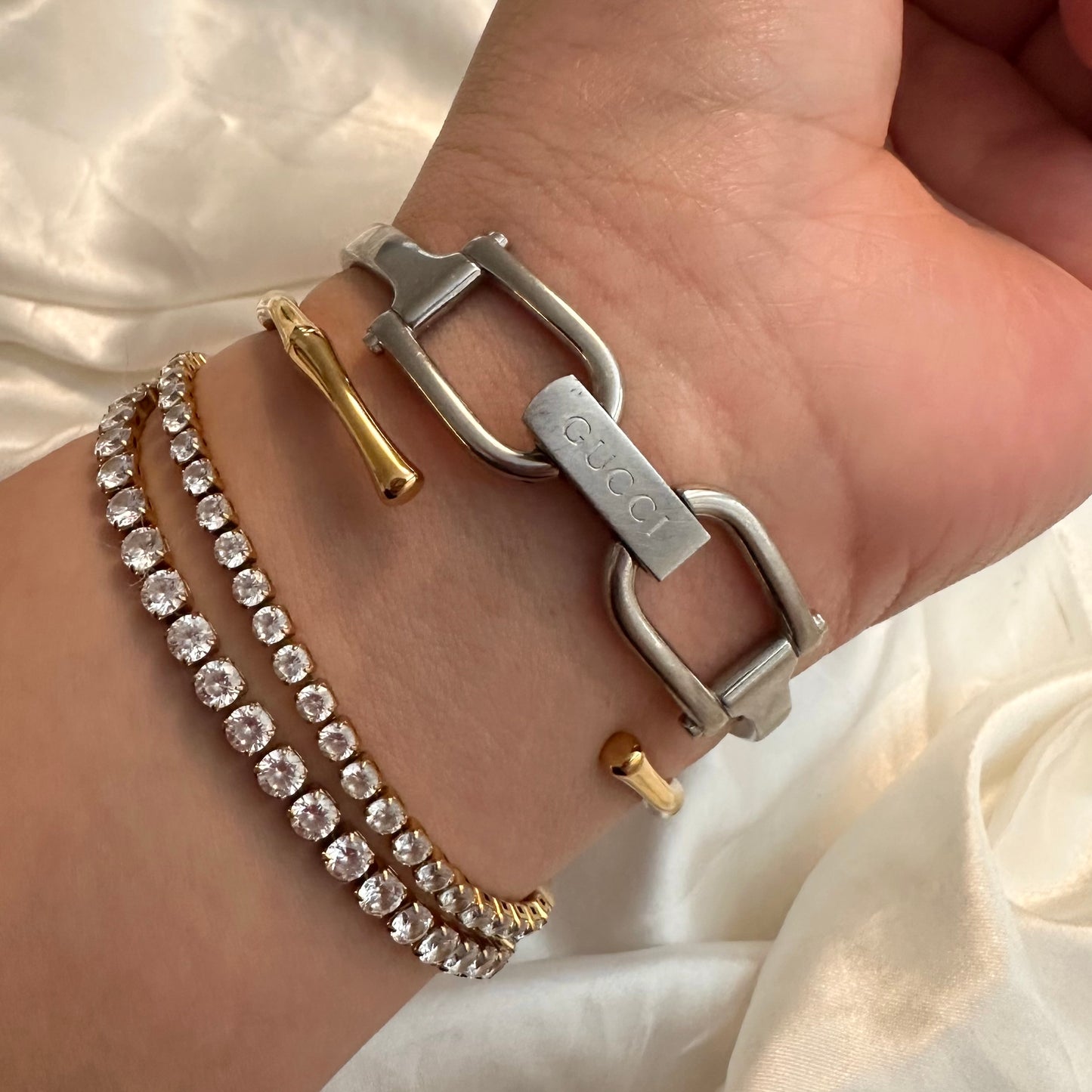 🩶Silver Gucci 1500 Rectangular Face