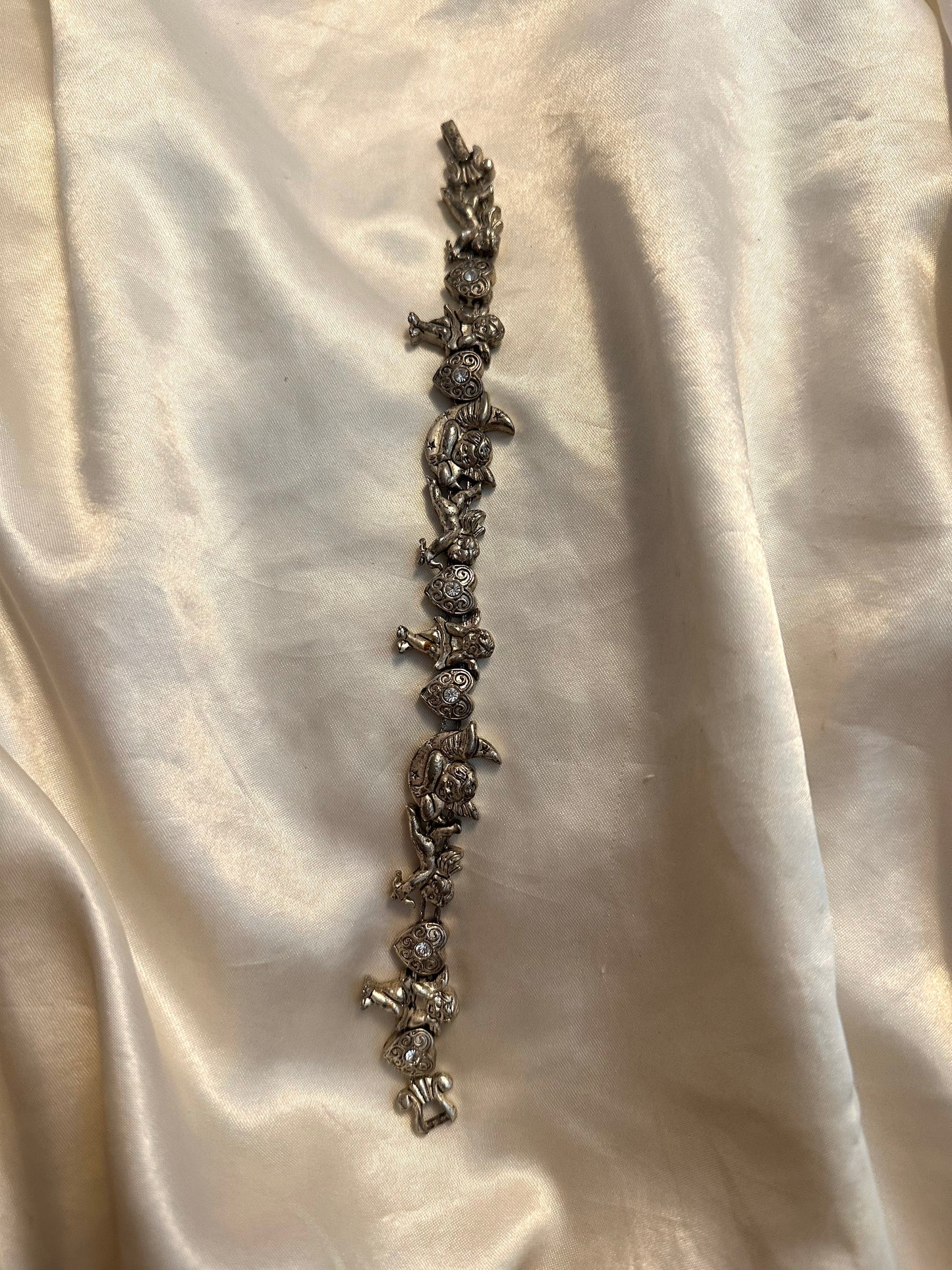 🩶 Cherub Sliding Charm Bracelet