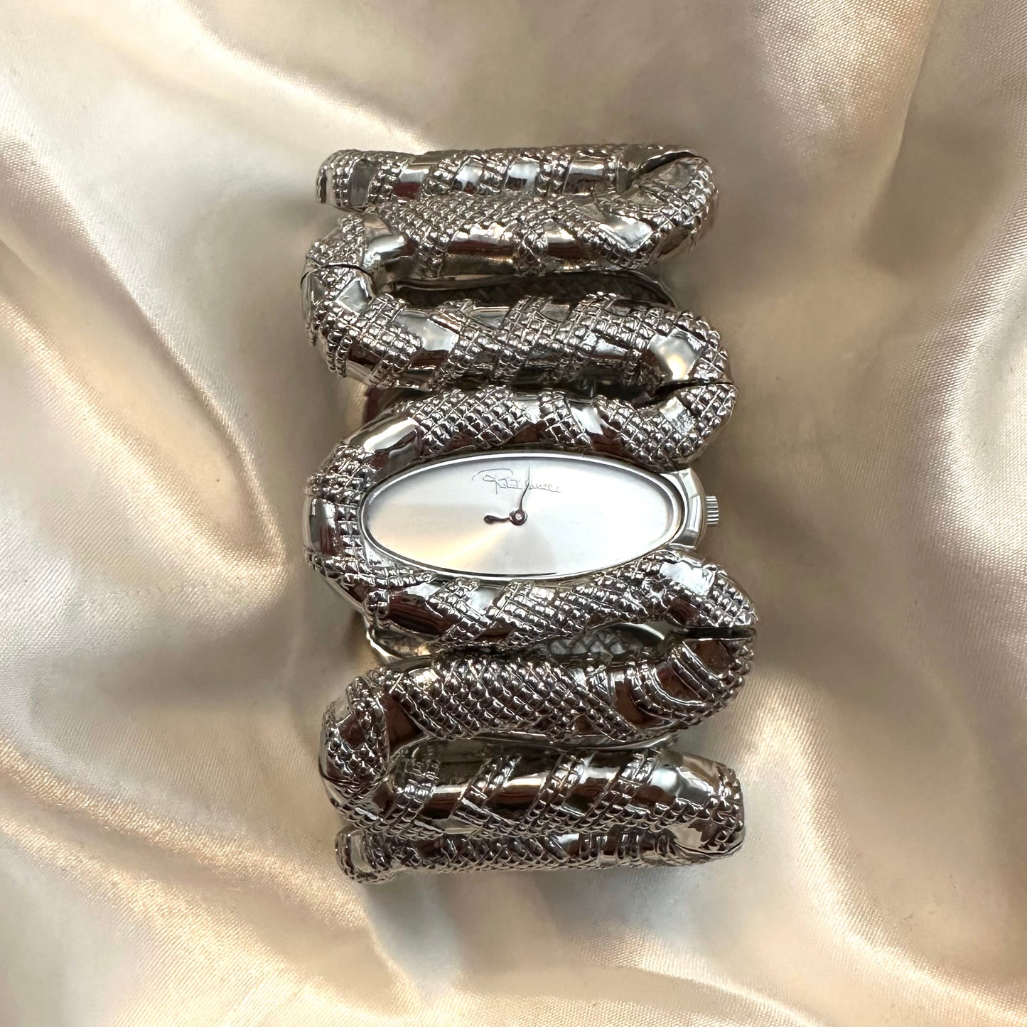 ❤️🔥 Roberto Cavalli Silver Snake Watch