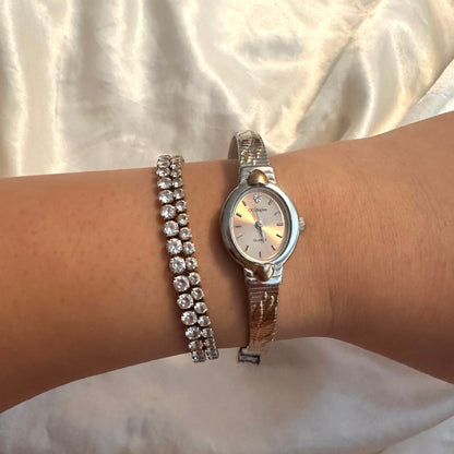 🩶 Adjustable Two Tone Heart Detail Oval Face