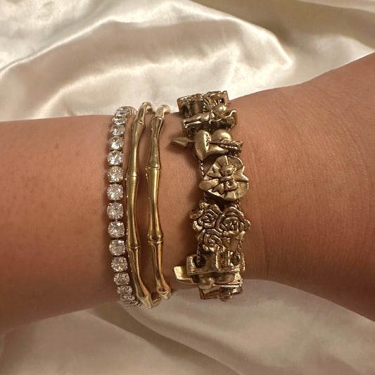 💘 Vintage Cherub Charm Bracelet