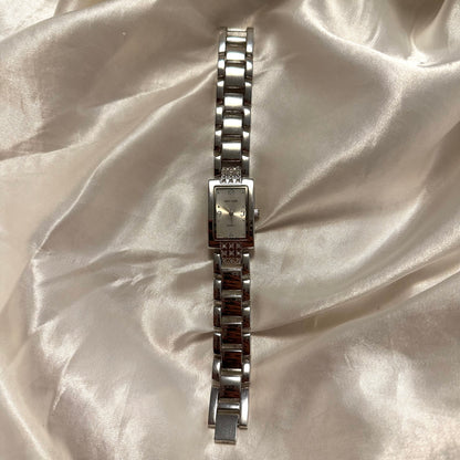 🩶 Silver Diamanté Rectangular Face