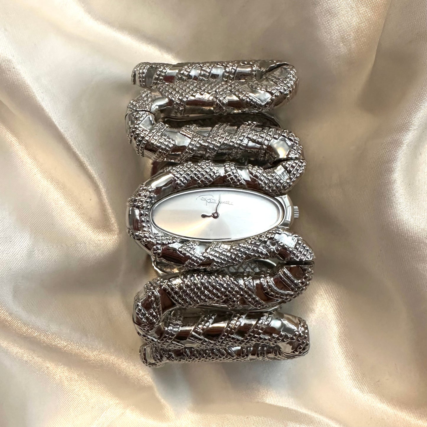 ❤️‍🔥 Roberto Cavalli Silver Snake Watch