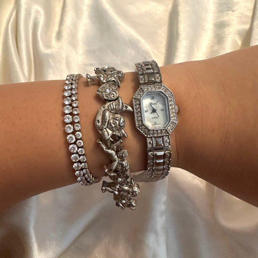 🩶 Cherub Sliding Charm Bracelet