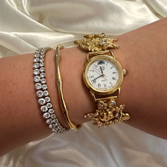 💛Vintage 80’s Kirks Folly Gold Watch