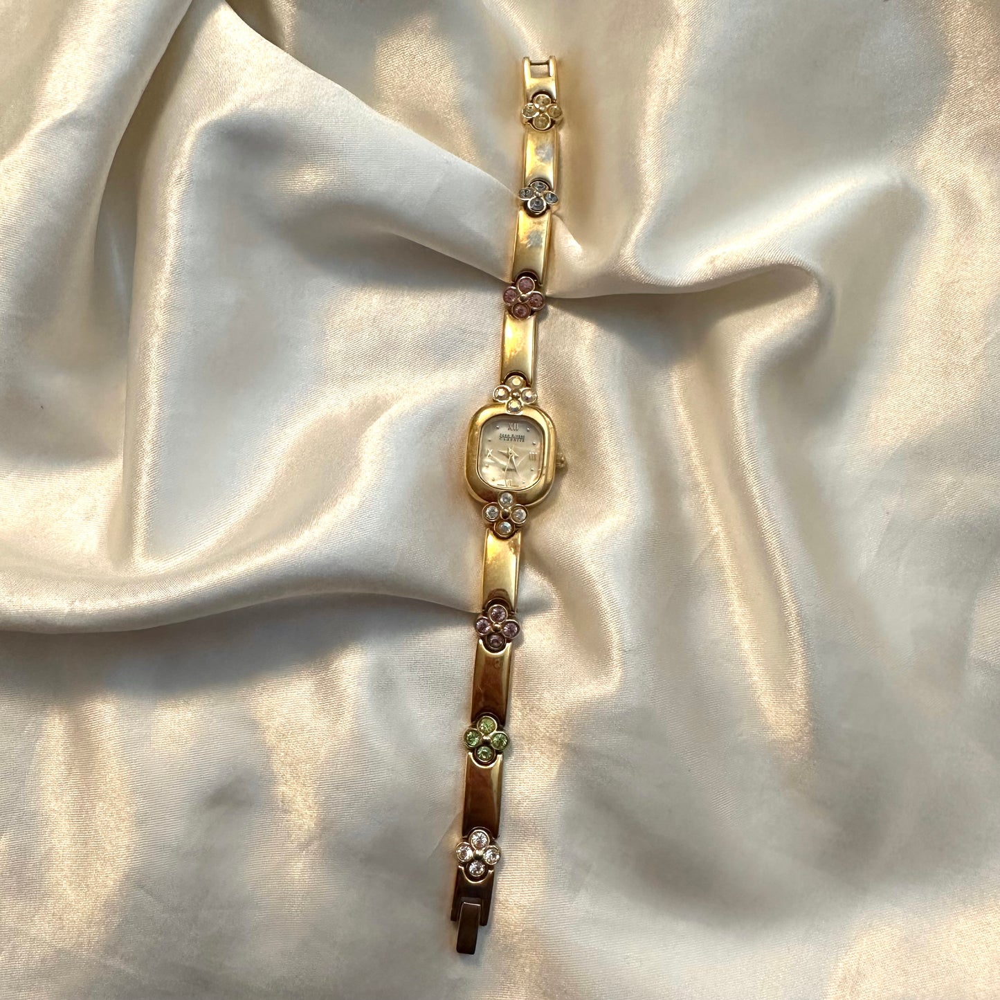 🌼 Rare Joan Rivers Rhinestone Flower Watch