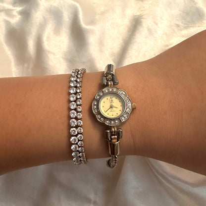 💛 Two Tone Diamanté Flower Face